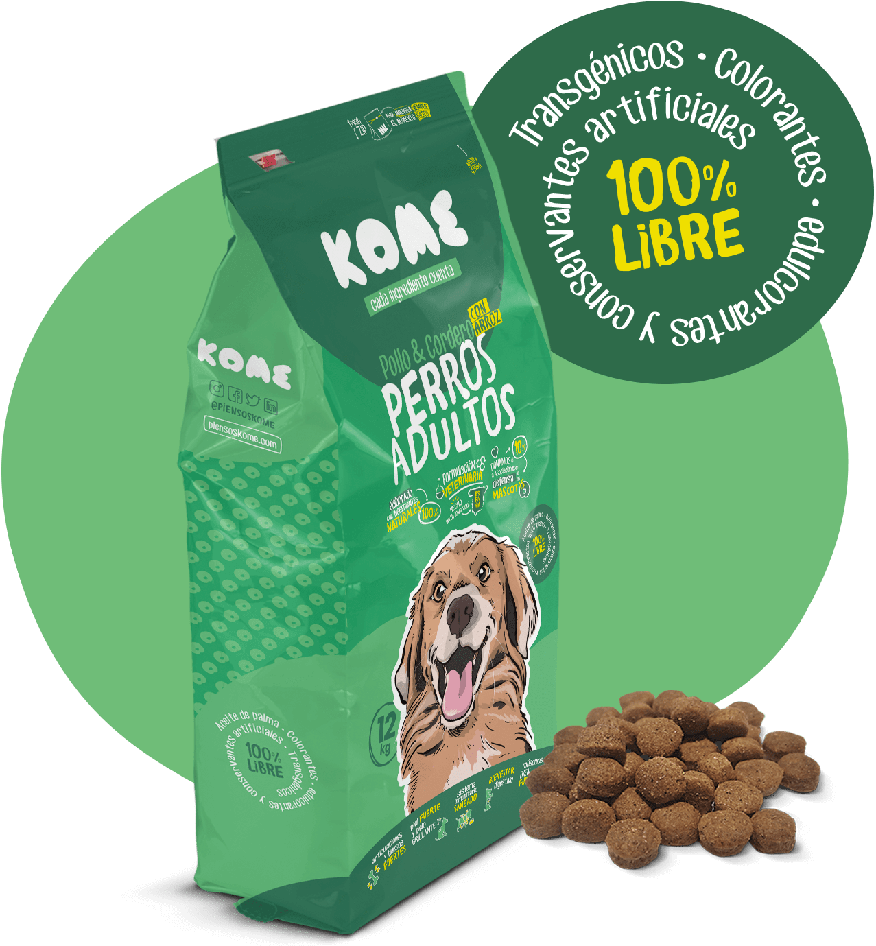 Alimento Natural para perros adultos KOME