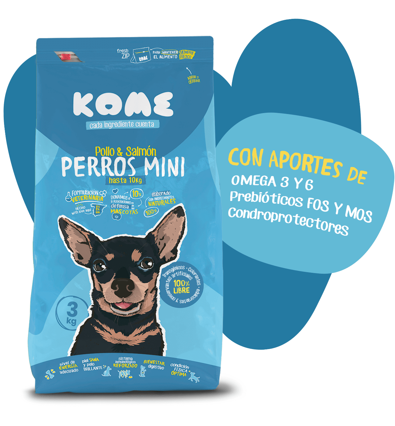 Pienso para Perros Mini con Pollo y Salmón