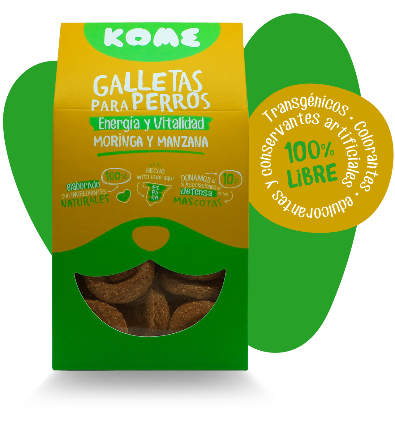 Galletas naturales Moringa y Manzana